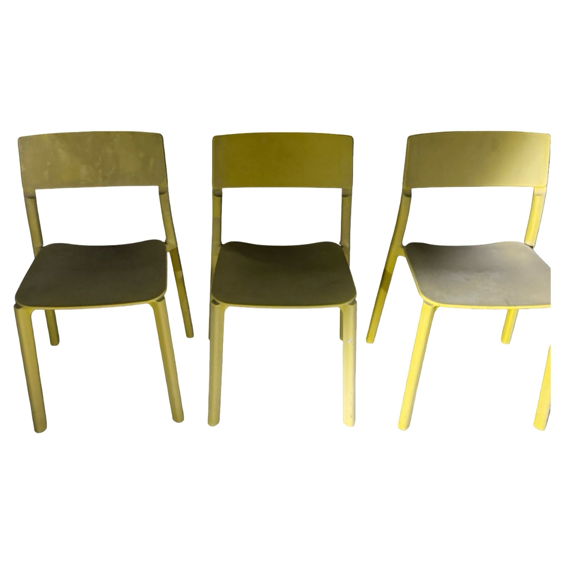 Ikea Used JANINGE yellow plastic chairs - 60246080 2