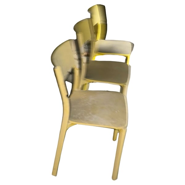 Ikea Used JANINGE yellow plastic chairs - 60246080