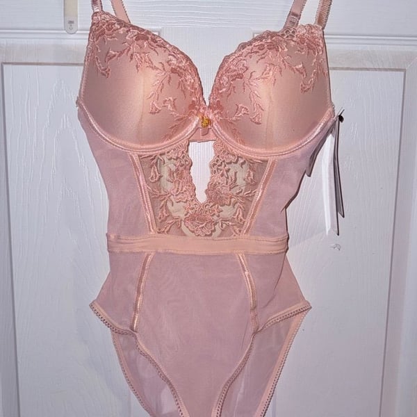 Floral Lace Mesh Teddy Bodysuit