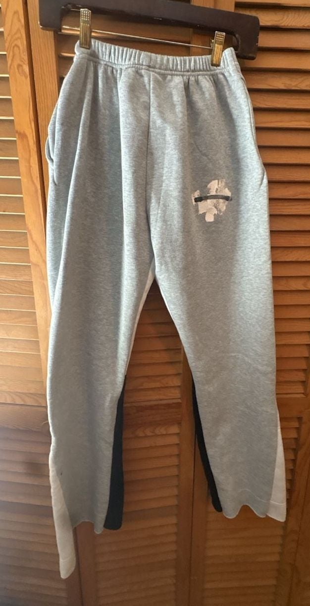 Gallery Dept. Paint Splatter Colorblock Flare Sweatpants 8