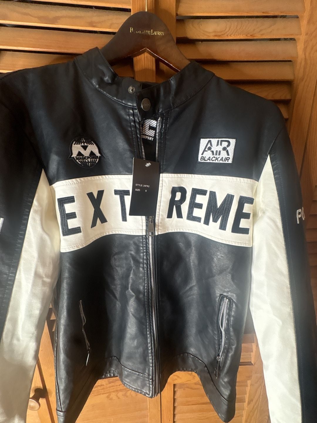 Chor Clothing Company Extreme Faux Leather Moto Biker Jacket 3