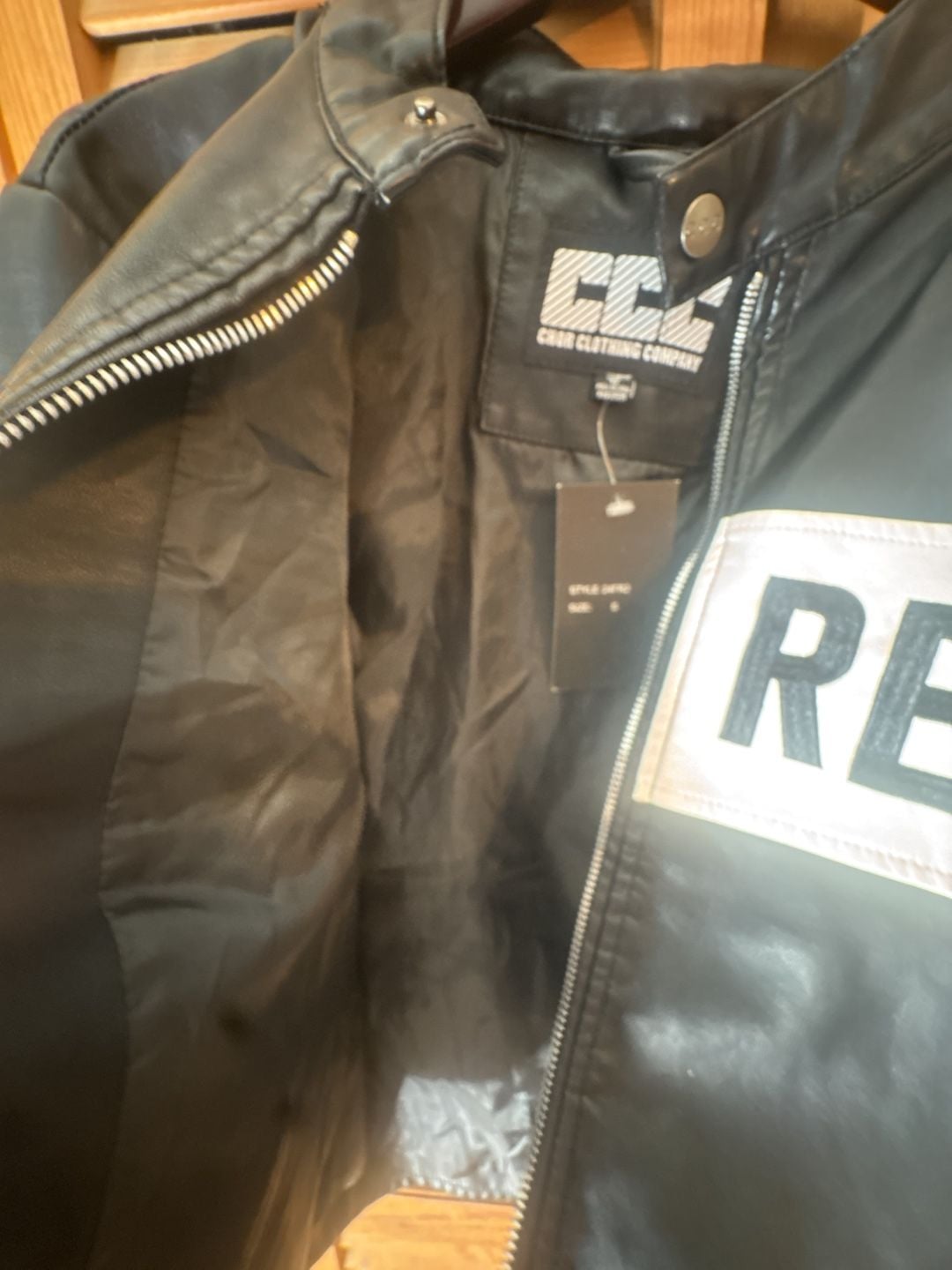 Chor Clothing Company Extreme Faux Leather Moto Biker Jacket 6