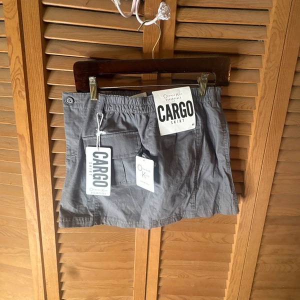 Orange Kiss Essentials Women's Grey Cargo Skirt