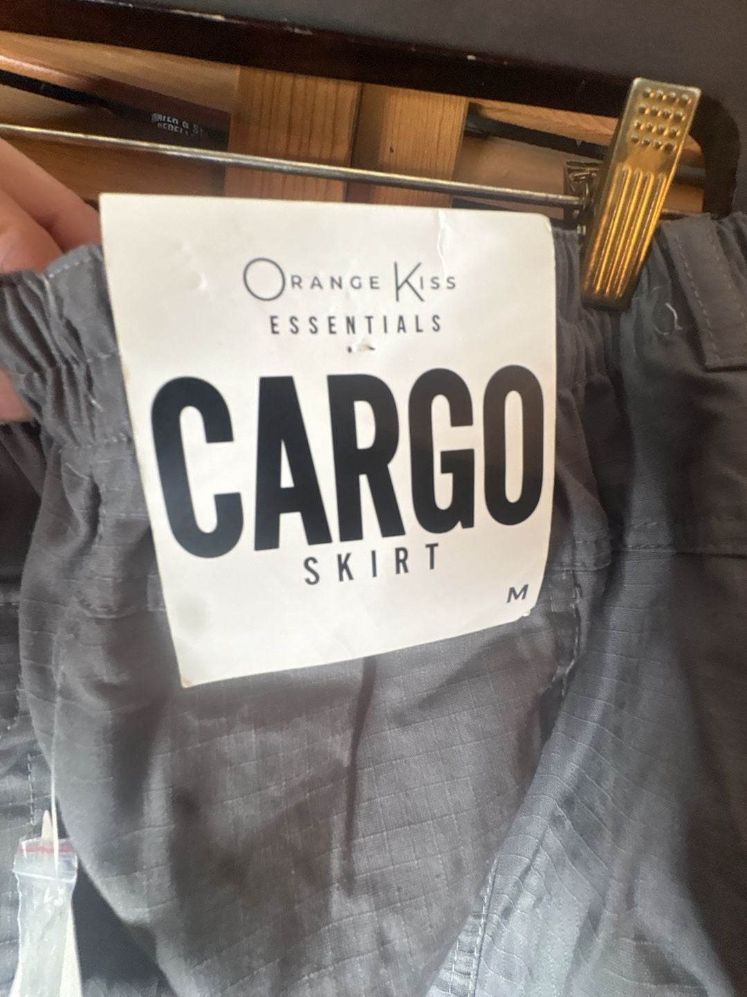 Orange Kiss Essentials Women's Grey Cargo Skirt 8