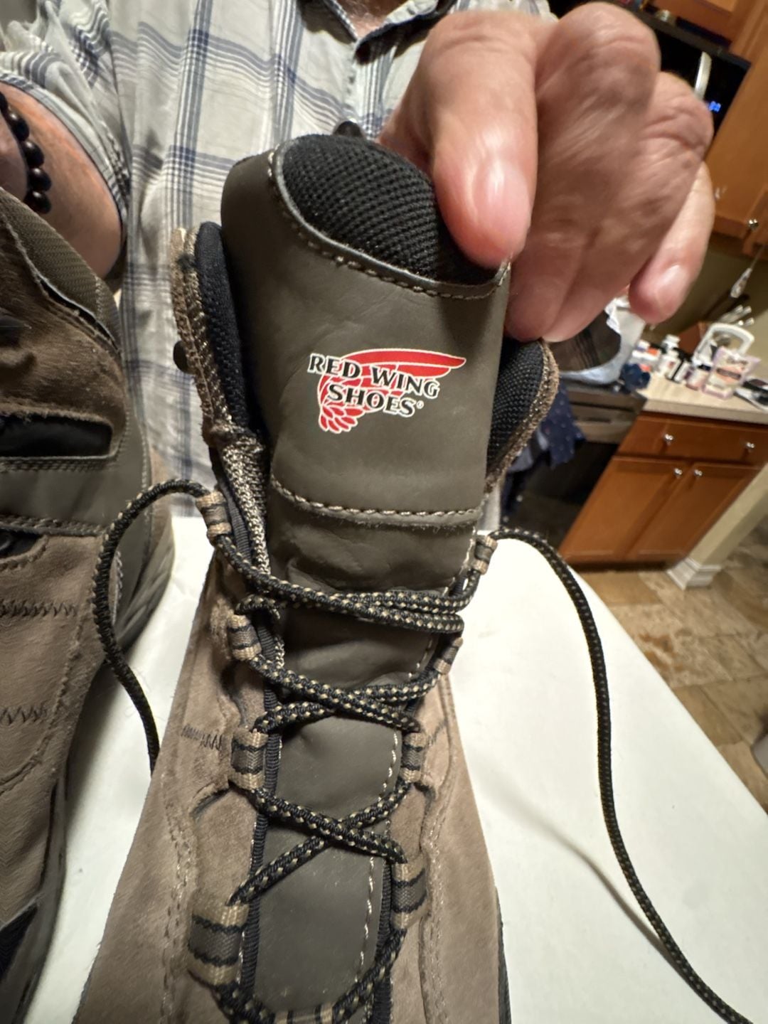 Red Wing TruHiker Men's Waterproof 6-Inch Safety Toe Work Boots Style 3561 Size 9.5 2