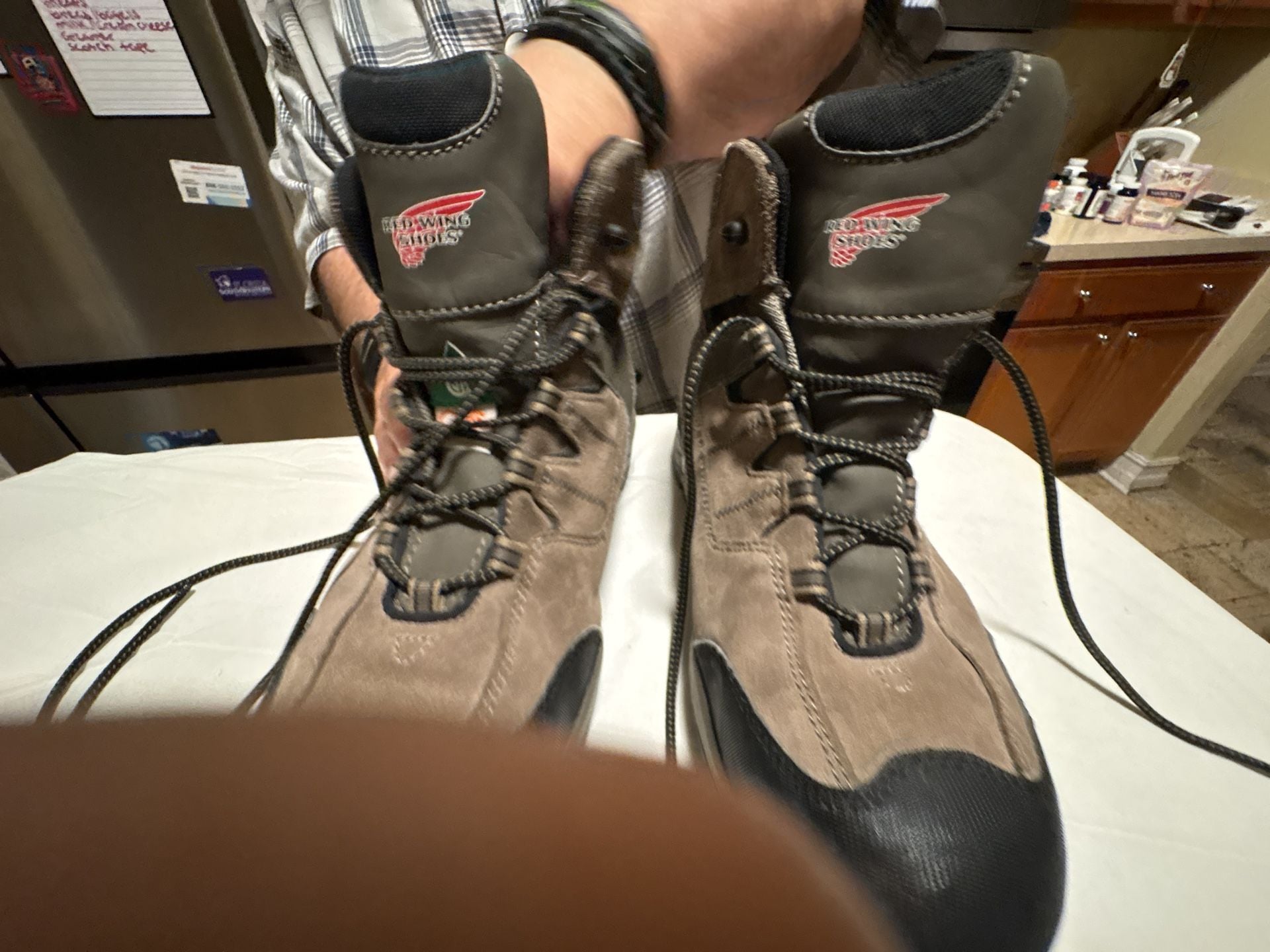 Red Wing TruHiker Men's Waterproof 6-Inch Safety Toe Work Boots Style 3561 Size 9.5 3