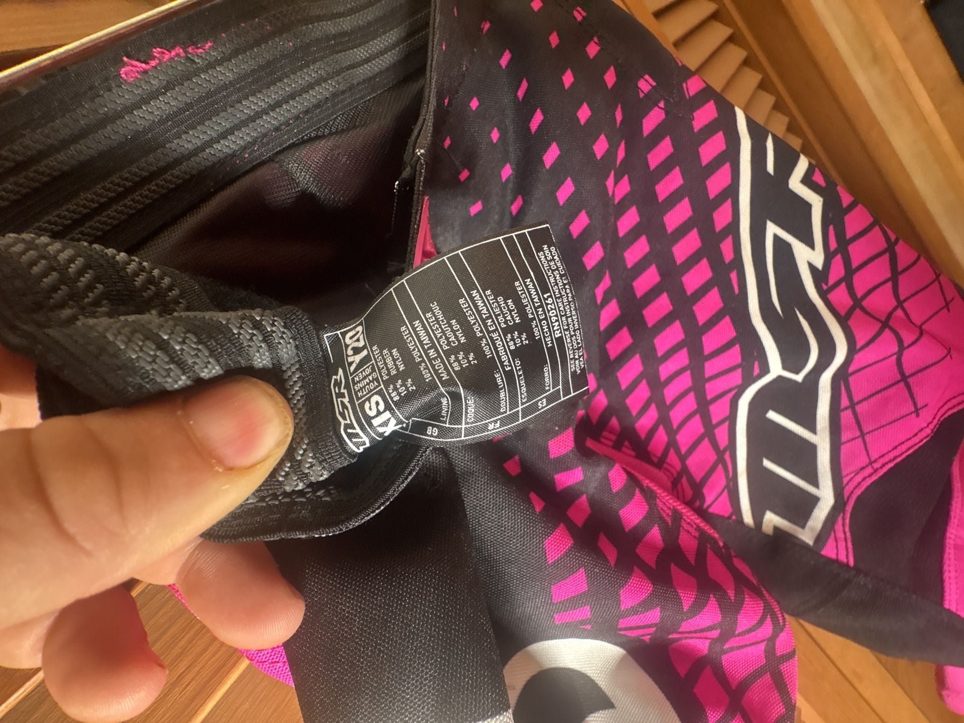 MSR Axis Youth Girls Motocross Racing Pants, Black/Pink, Size Y20 4