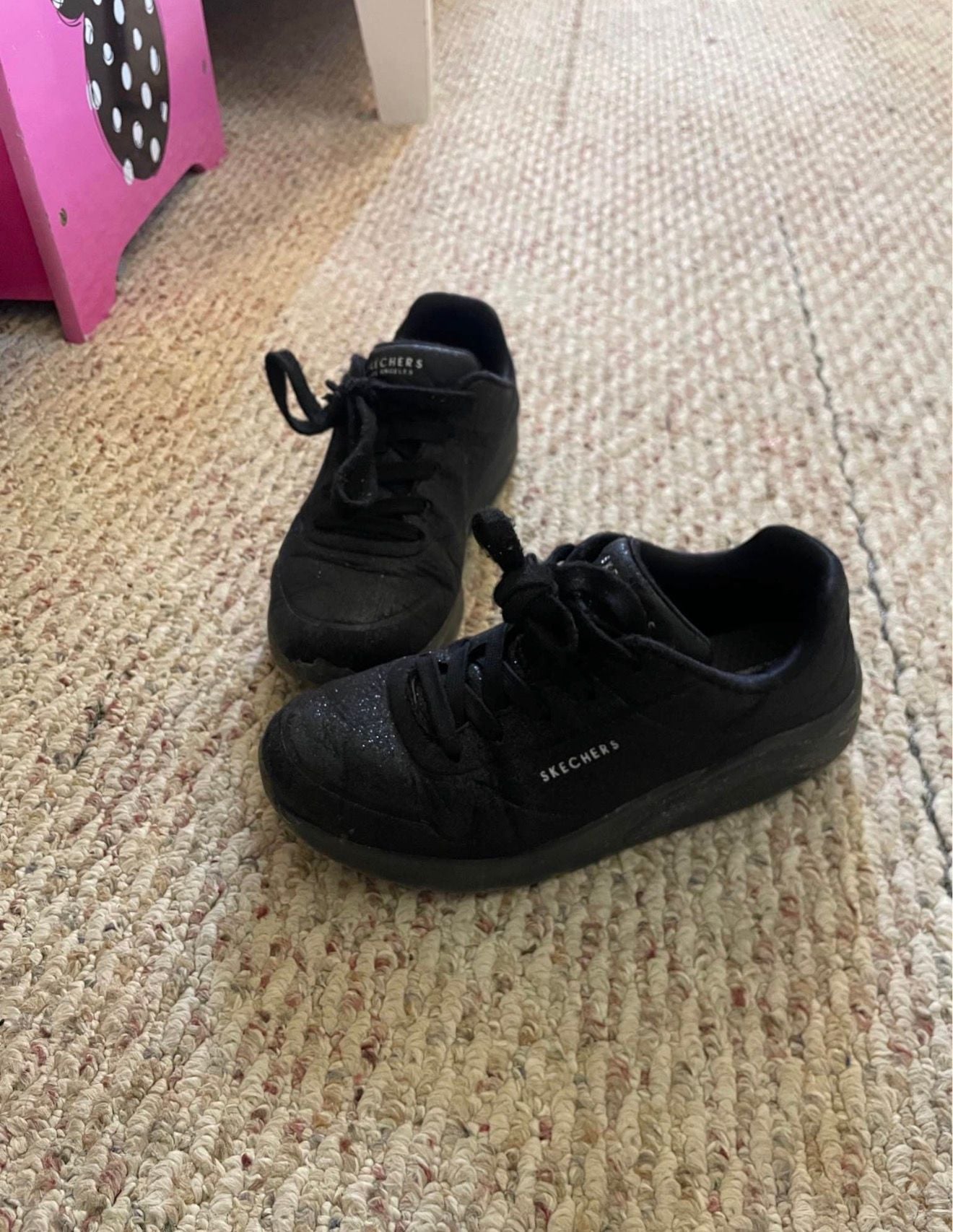 Skechers Uno Ice Black Glitter Youth Sneakers 2