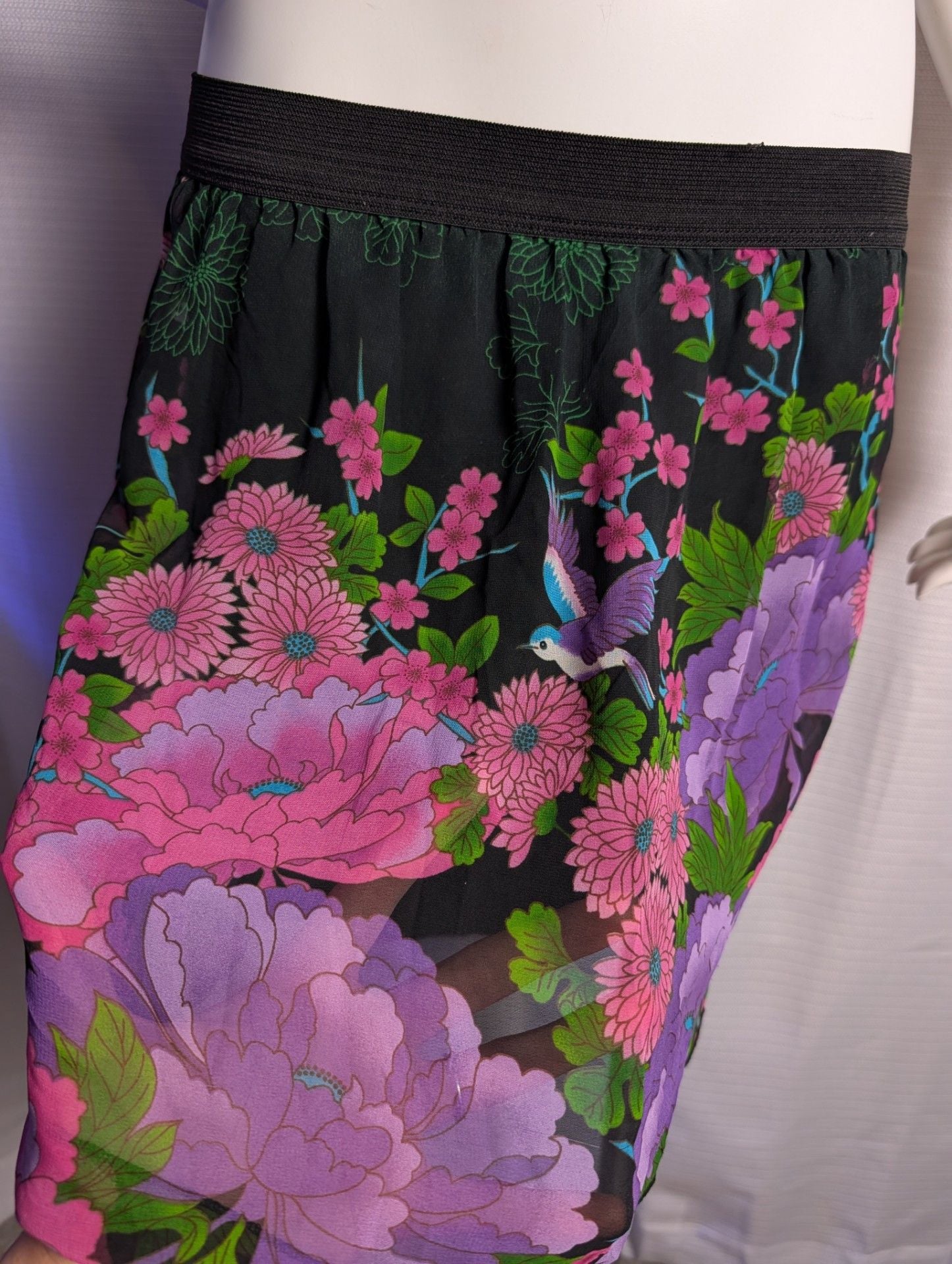 Lemon Fizz Girls Floral Print Elastic Waist Skirt 4