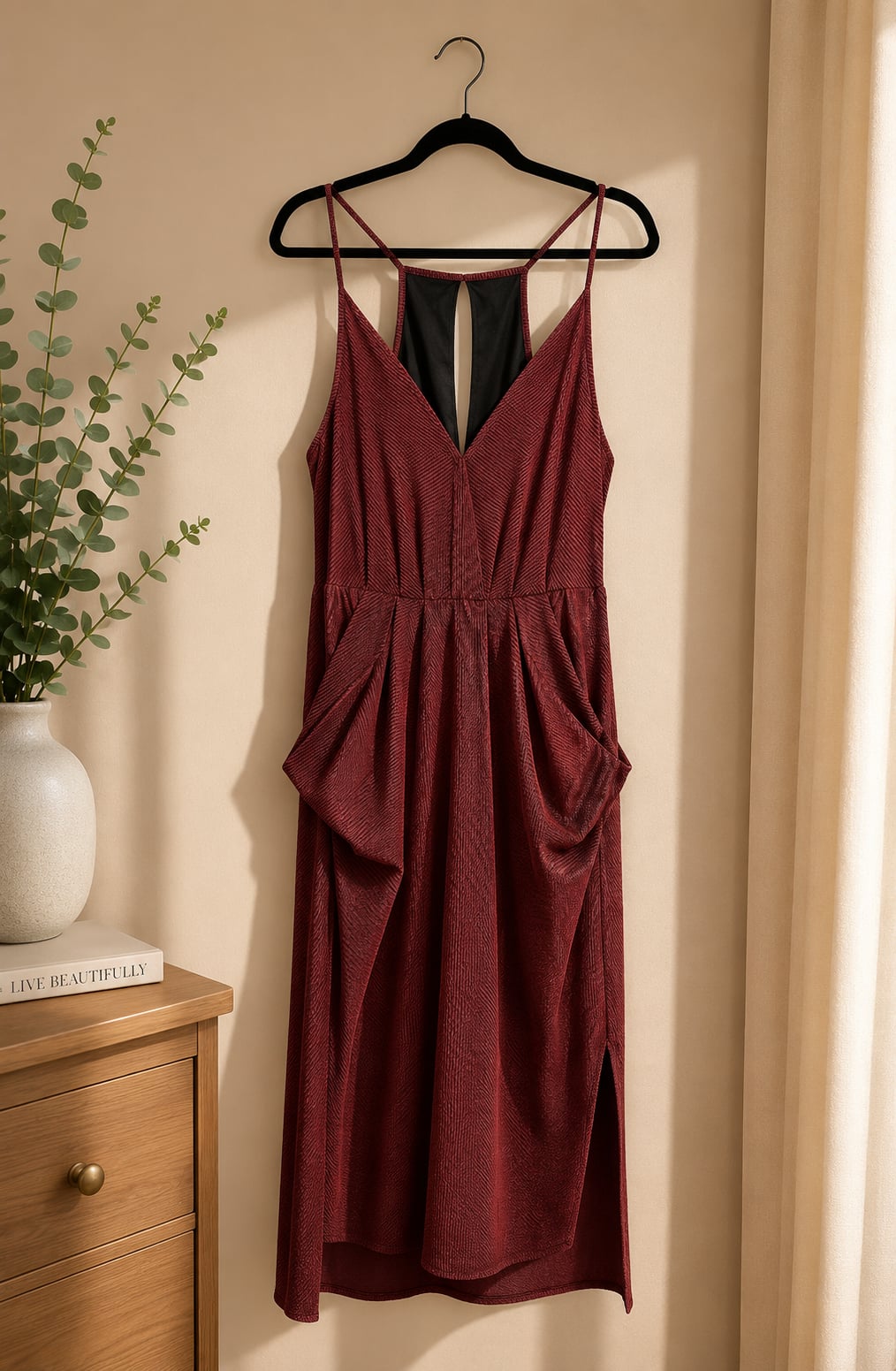 BCBGeneration Drape Pocket Cutout Back Maxi Dress 3