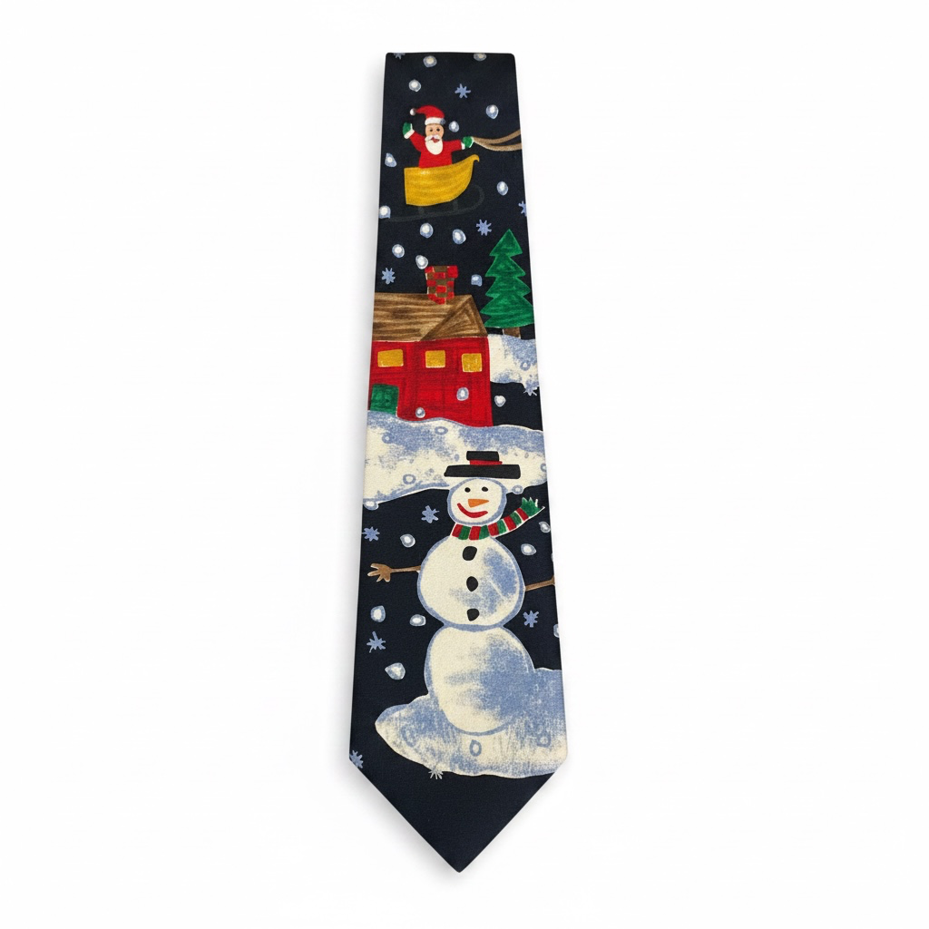 The Save the Children Collection 'Here Comes Santa' Silk Christmas Necktie 2