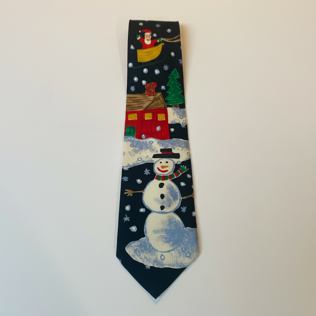 The Save the Children Collection 'Here Comes Santa' Silk Christmas Necktie 3