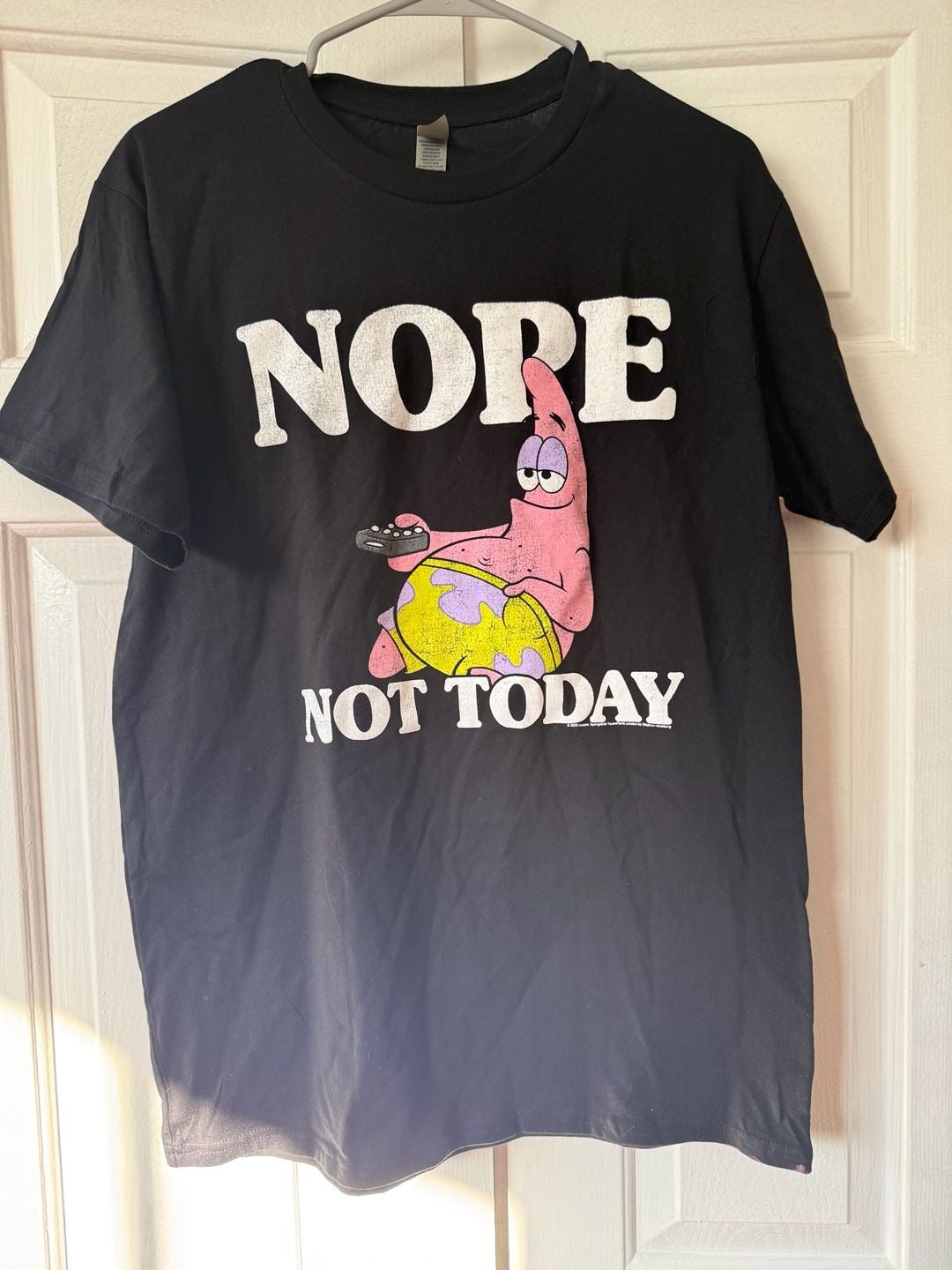 SpongeBob SquarePants Patrick Nope Not Today Graphic T-Shirt Mens size Medium 2