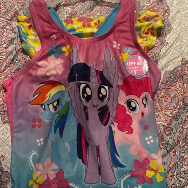 My Little Pony Girls' 2-Piece Tankini Swimsuit UPF 50+