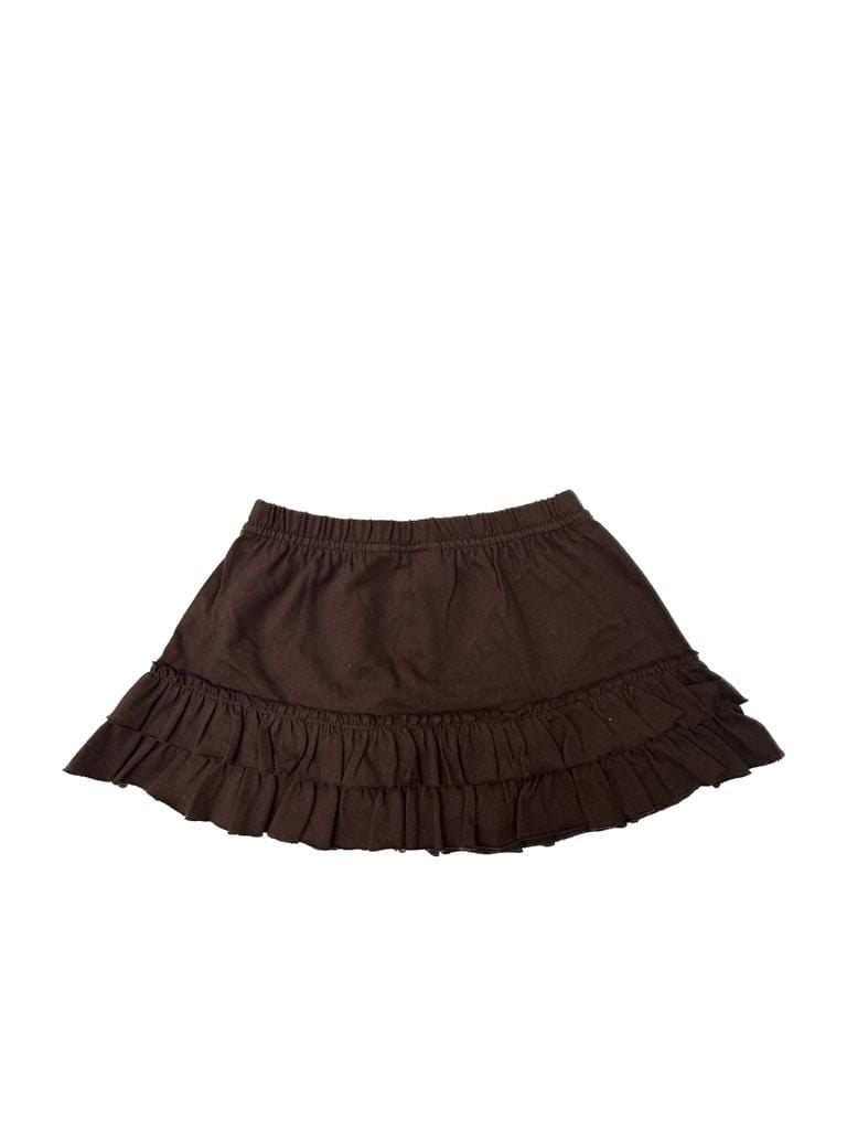 Jumping Beans Baby Girls Brown Elastic Waist Tiered Ruffle Mini Skirt (Size 12M) 4