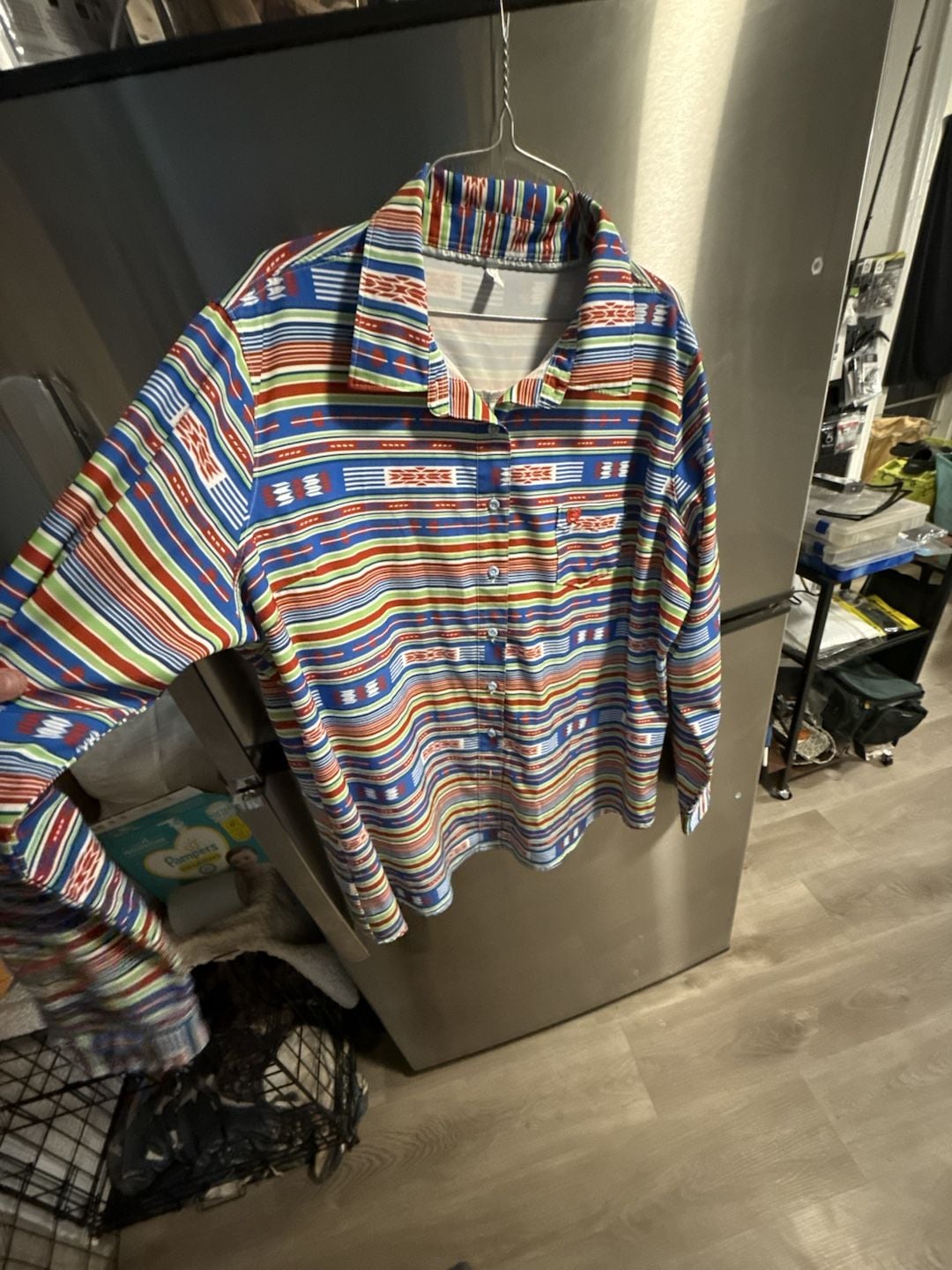 Cinch ArenaFlex Multi-Colored Aztec Print Long Sleeve Button-Down Shirt 1