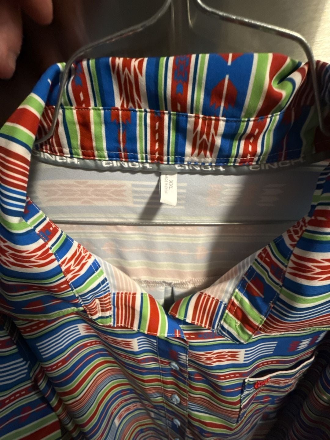 Cinch ArenaFlex Multi-Colored Aztec Print Long Sleeve Button-Down Shirt 2