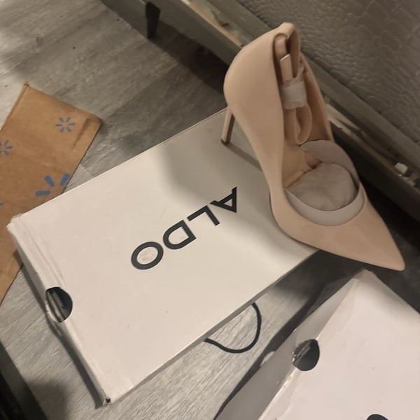 ALDO Pointed Toe Stiletto Pumps in Nude/Beige