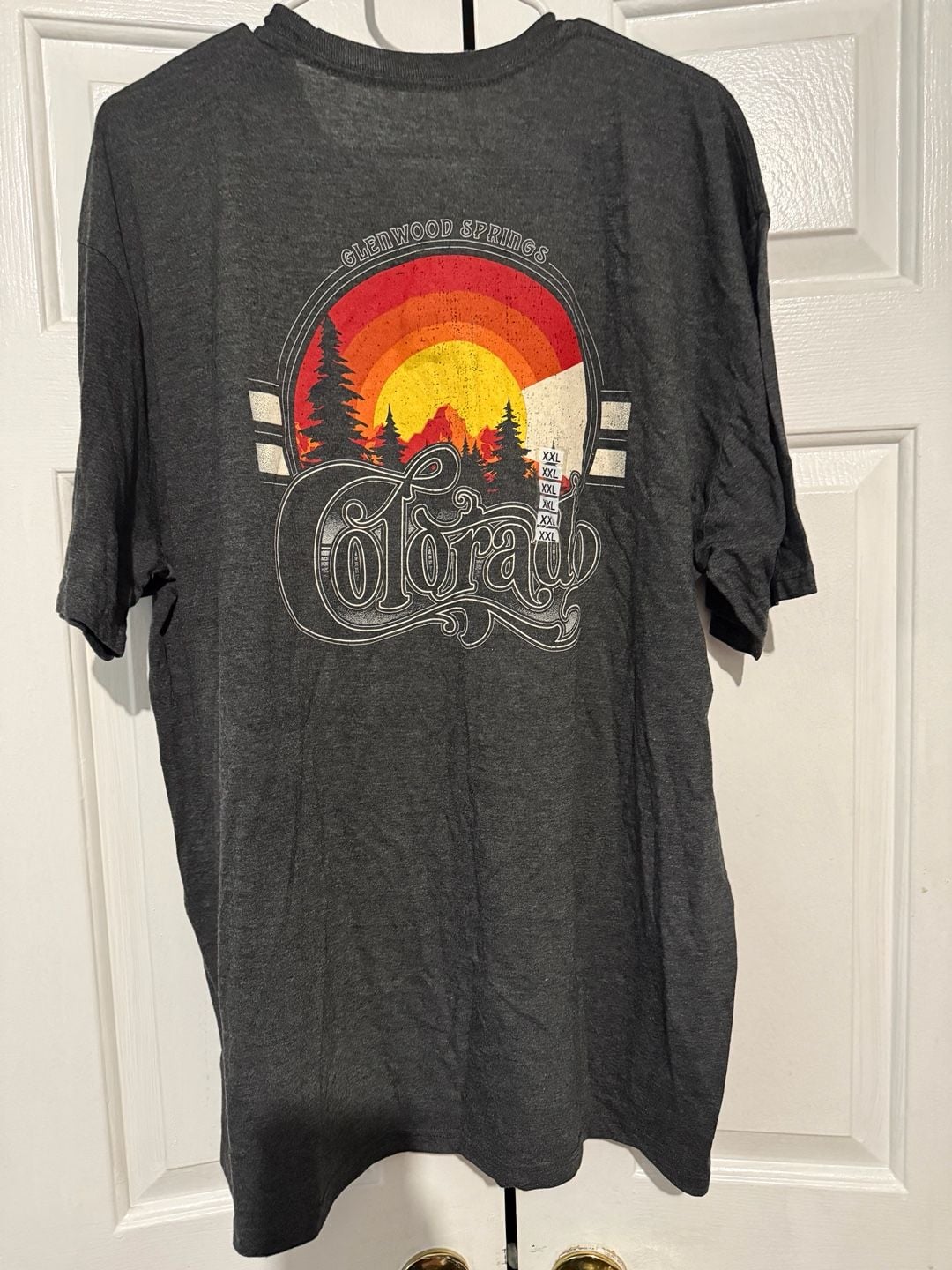 Glenwood Springs Colorado Mountain Sunset T-Shirt Mens 2XL NWT 2