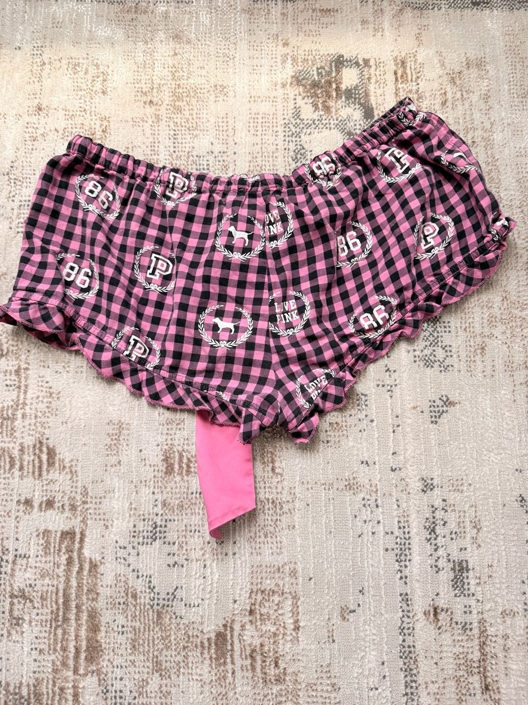 Victoria's Secret PINK Plaid Ruffle Sleep Shorts 3