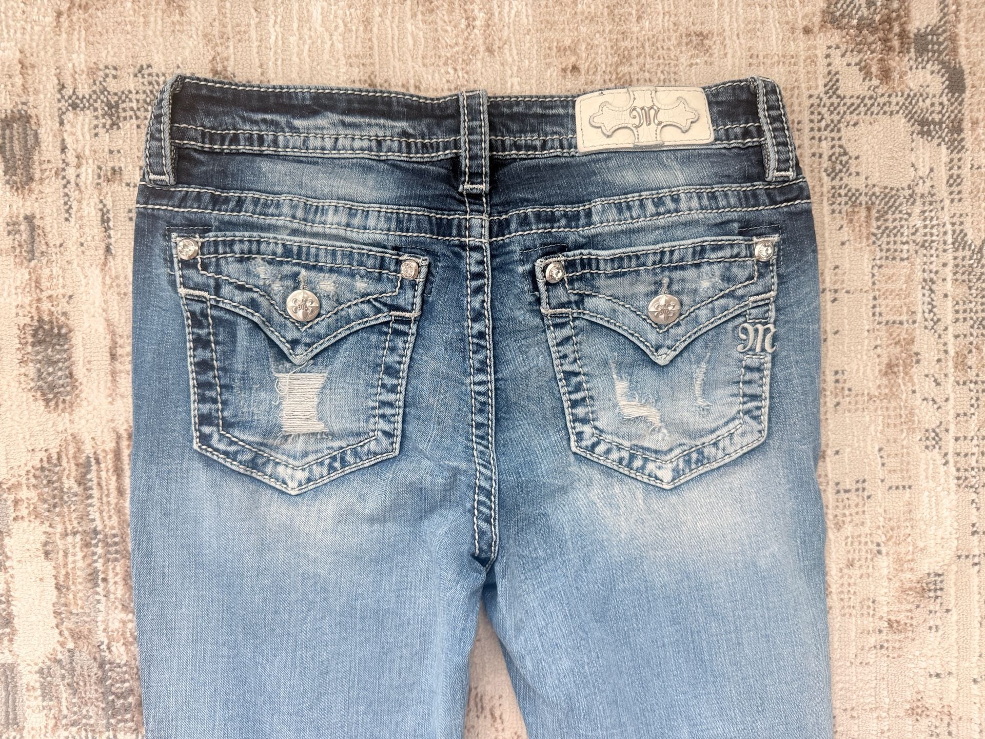 Miss Me Women's Embellished Distressed Bootcut Jeans 3