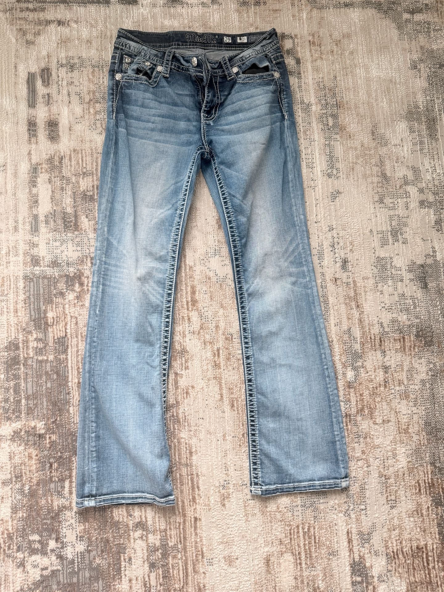 Miss Me Women's Embellished Distressed Bootcut Jeans 4