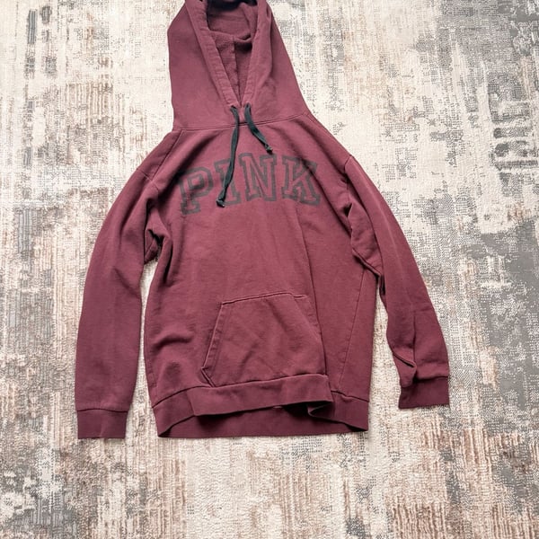 Victoria's Secret PINK Maroon Pullover Hoodie Sweatshirt