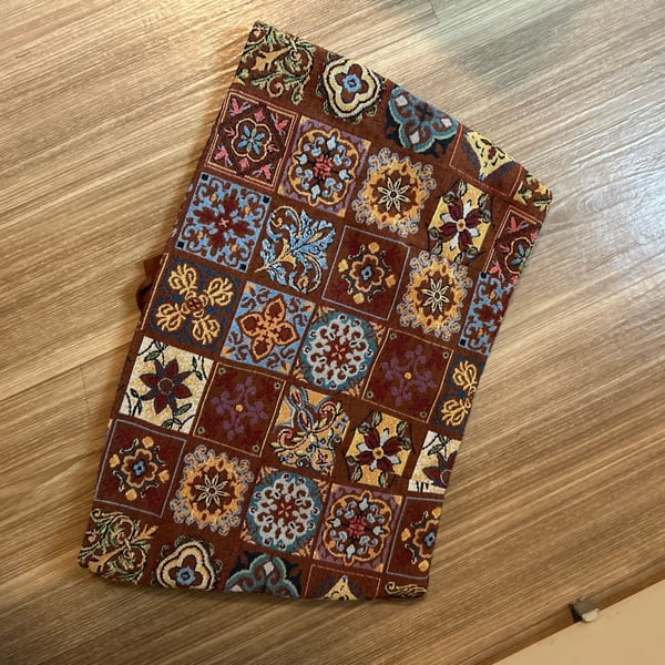 Cider Brown Multi-Color Tapestry Print Mini Skirt