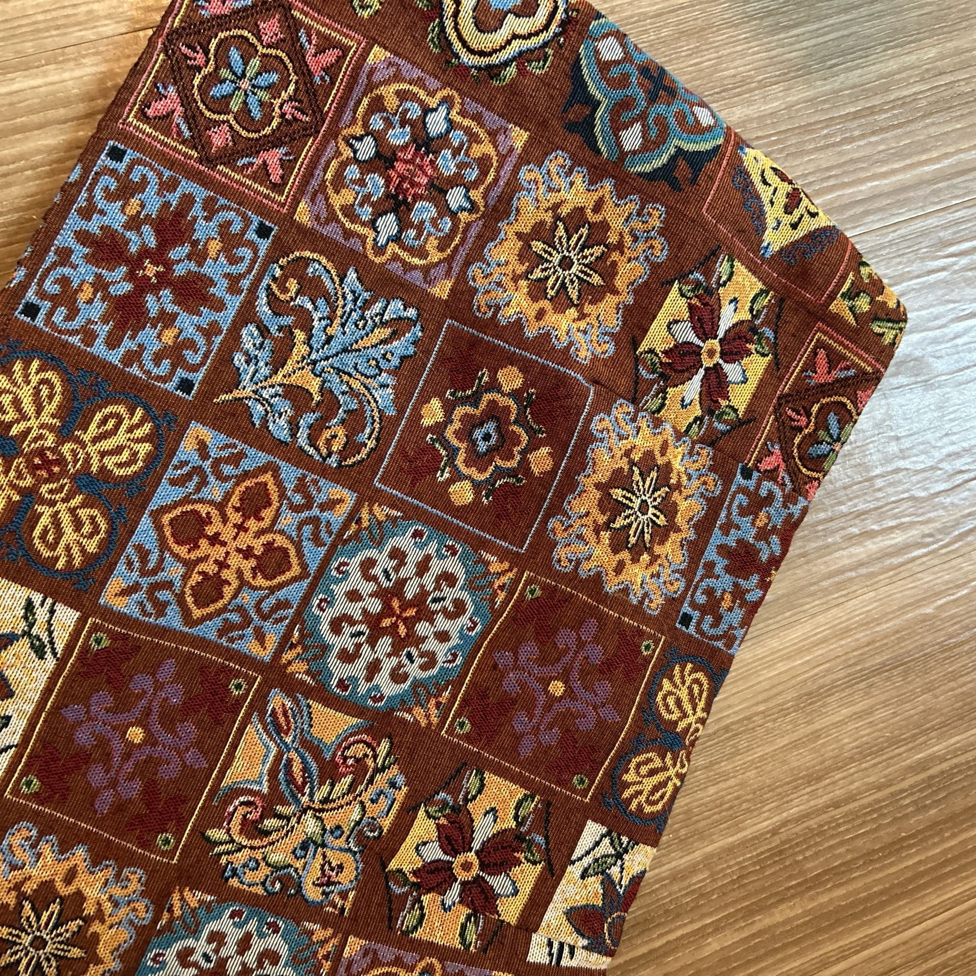 Cider Brown Multi-Color Tapestry Print Mini Skirt 3