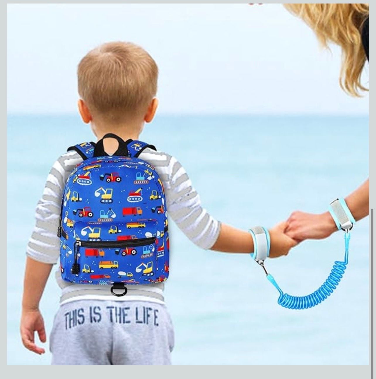 Accmor Toddler Backpack with Anti-Lost Leash and Wrist Link - Excavator Pattern 9