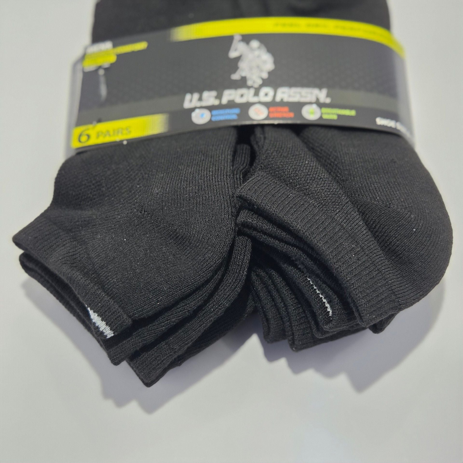 U.S. Polo Assn. Men's Low Cut Cushion Comfort 6-Pair Socks Pack 2
