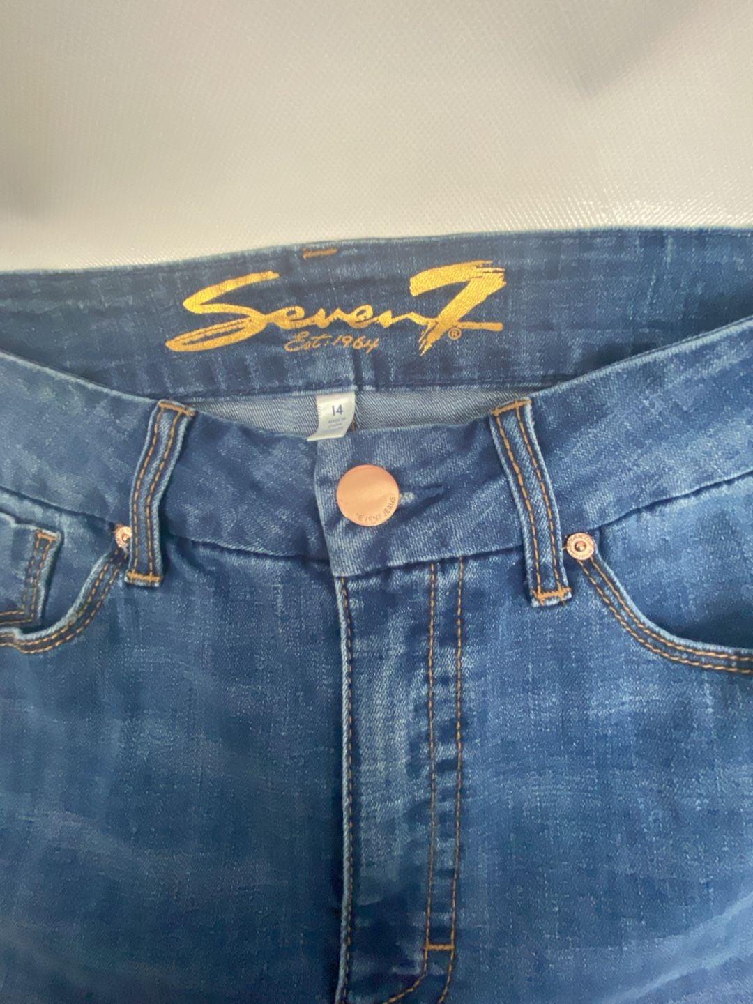 Seven7 Tummy Less Slimming Control Panel Skinny Jeans Size 14 4