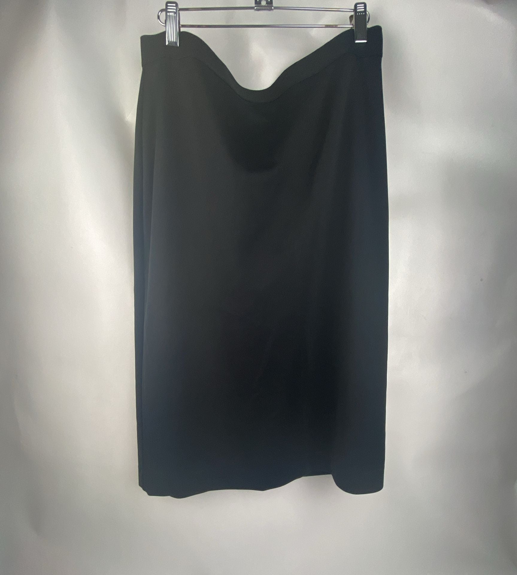 Alfani Black Asymmetric Front Zip Midi Skirt 2