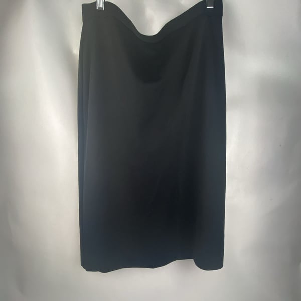 Alfani Black Asymmetric Front Zip Midi Skirt
