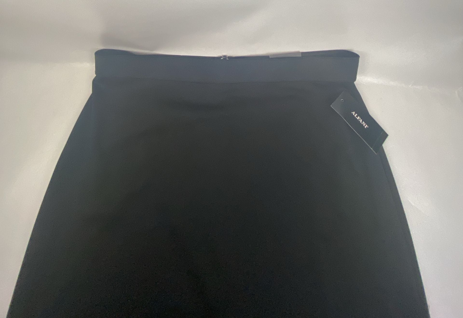 Alfani Black Asymmetric Front Zip Midi Skirt 5