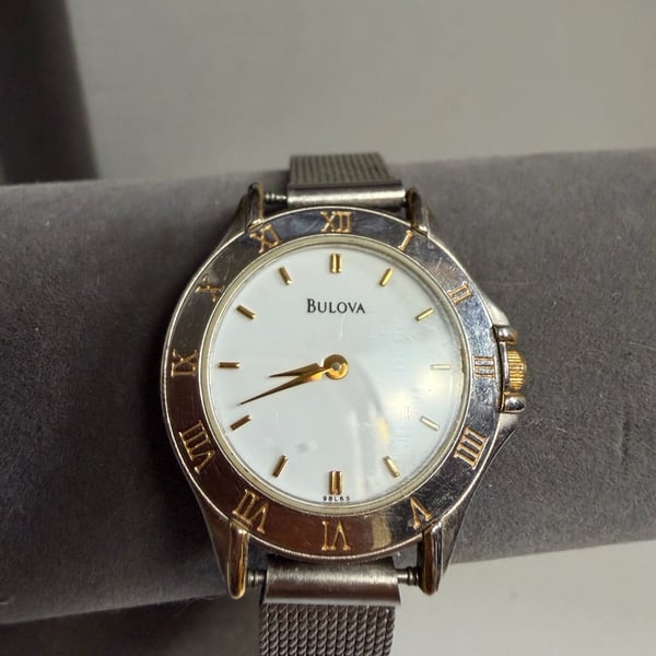 Bulova Women's Quartz Two-Tone Mesh Band Watch 98L65