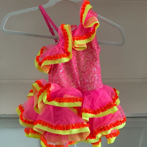 Revolution Dancewear 'Ay Caramba' Kids Sequin Ruffle Dance Costume Style RC17120