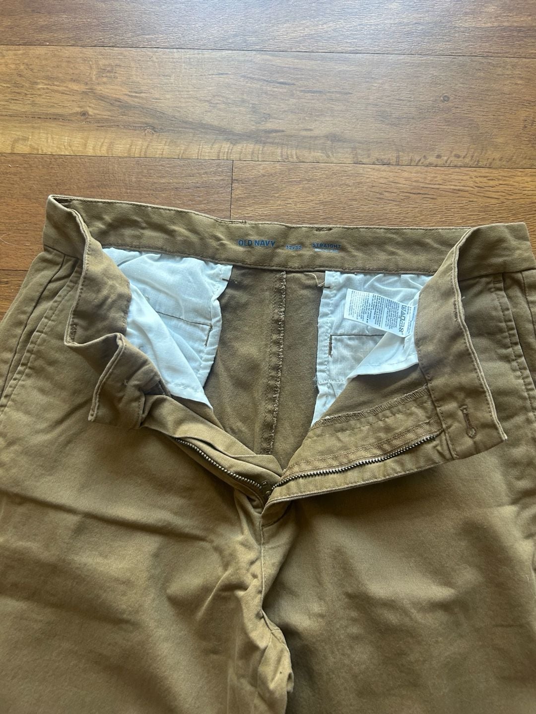 Old Navy Men's Straight Fit Chino Pants Khaki Tan Size 32x32 3