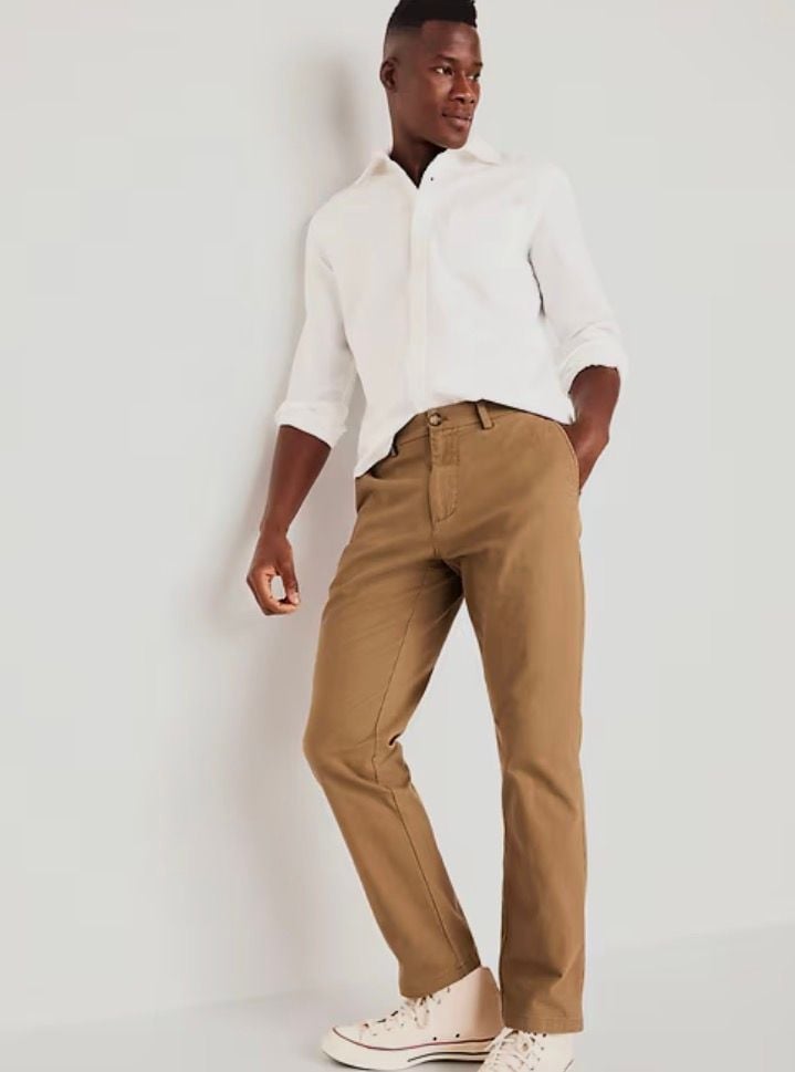Old Navy Men's Straight Fit Chino Pants Khaki Tan Size 32x32 1