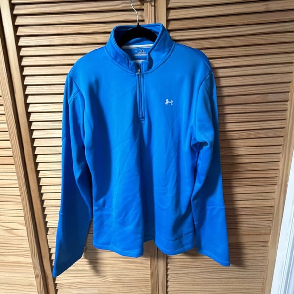 Under Armour Men's Blue 1/4 Zip Pullover Performance Shirt