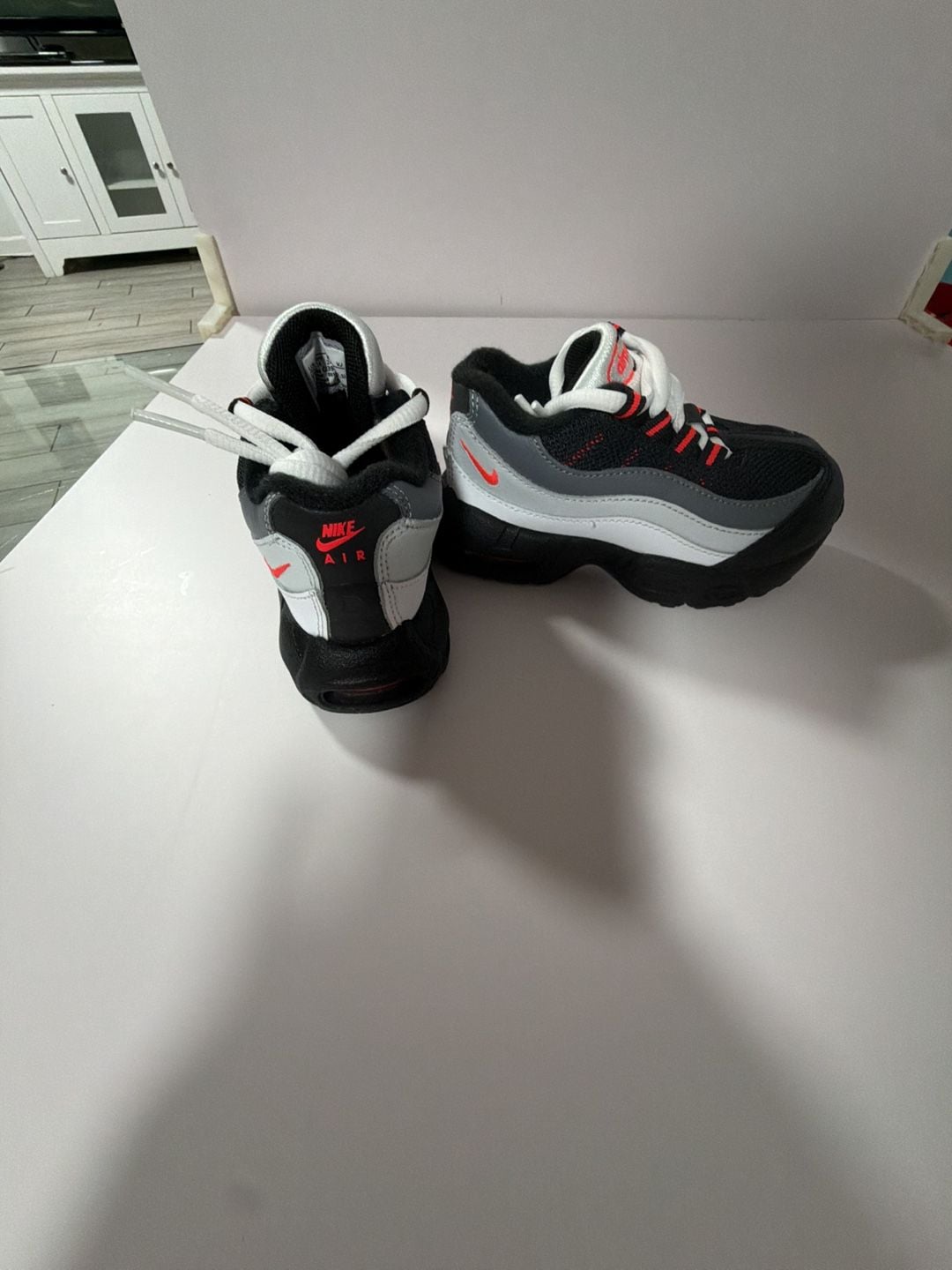Nike Air Max 95 Recraft Toddler/Little Kids Shoes Black/Grey/Infrared 2