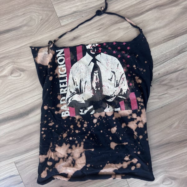 Bad Religion Bleach Wash DIY Distressed Halter Top