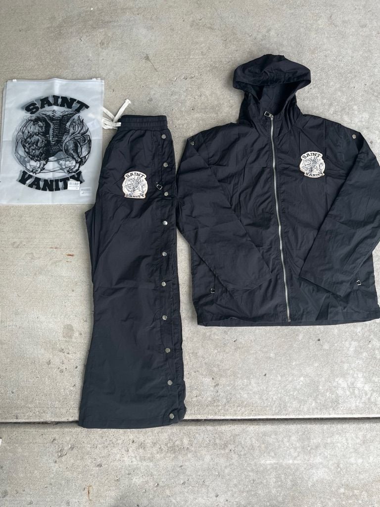 Saint Vanity Black Nylon Tracksuit Set 1