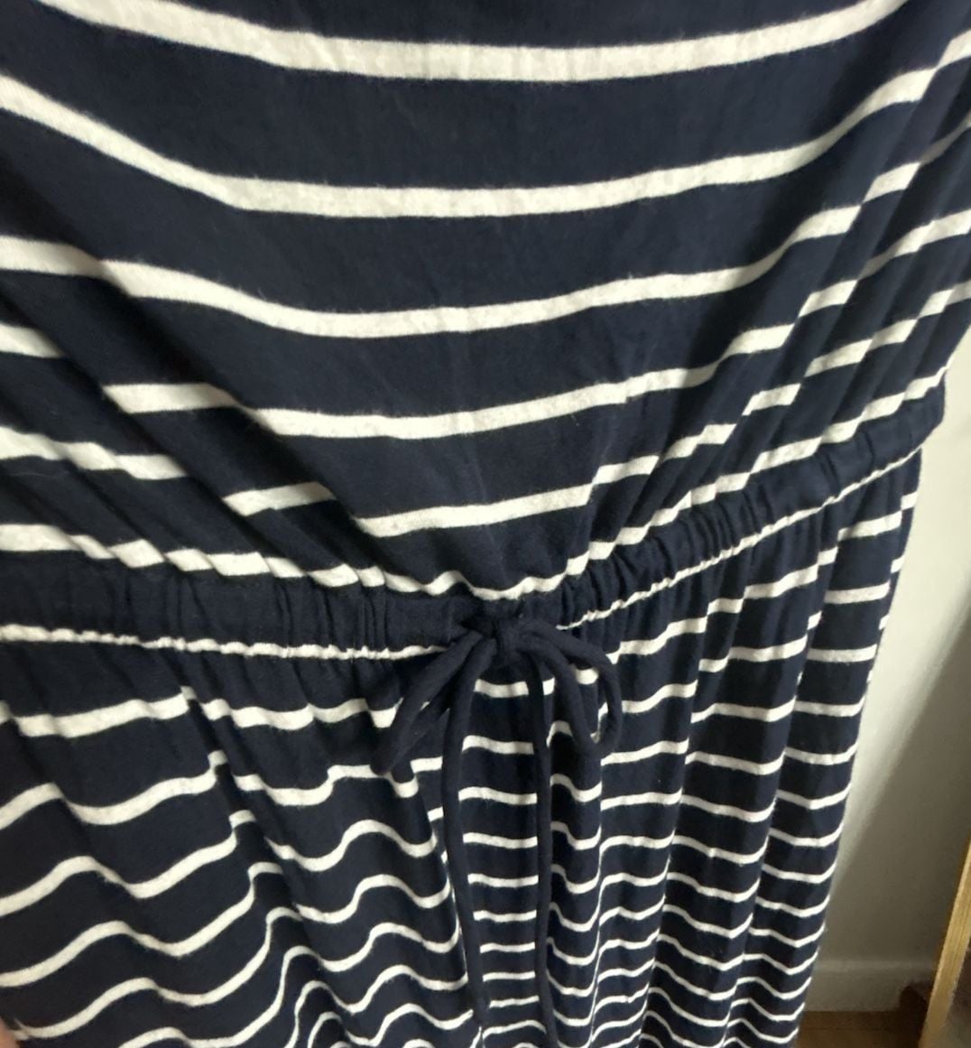 J.Crew Women's Striped Bandeau Halter Maxi Dress with Drawstring Waist 5