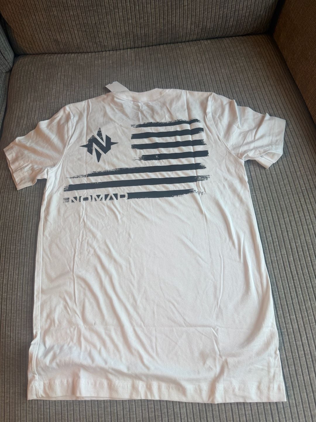 Nomad Flag Logo White Short Sleeve T-Shirt 3