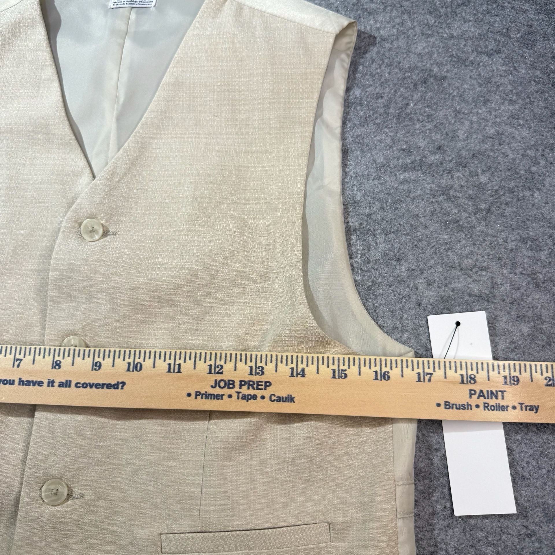 Calvin Klein Slim Fit Stretch 3-Piece Suit in Natural Linen 11