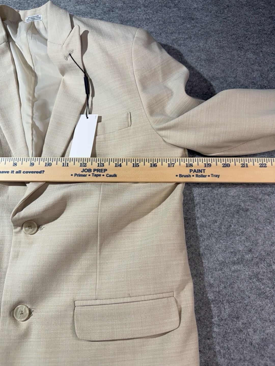 Calvin Klein Slim Fit Stretch 3-Piece Suit in Natural Linen 15