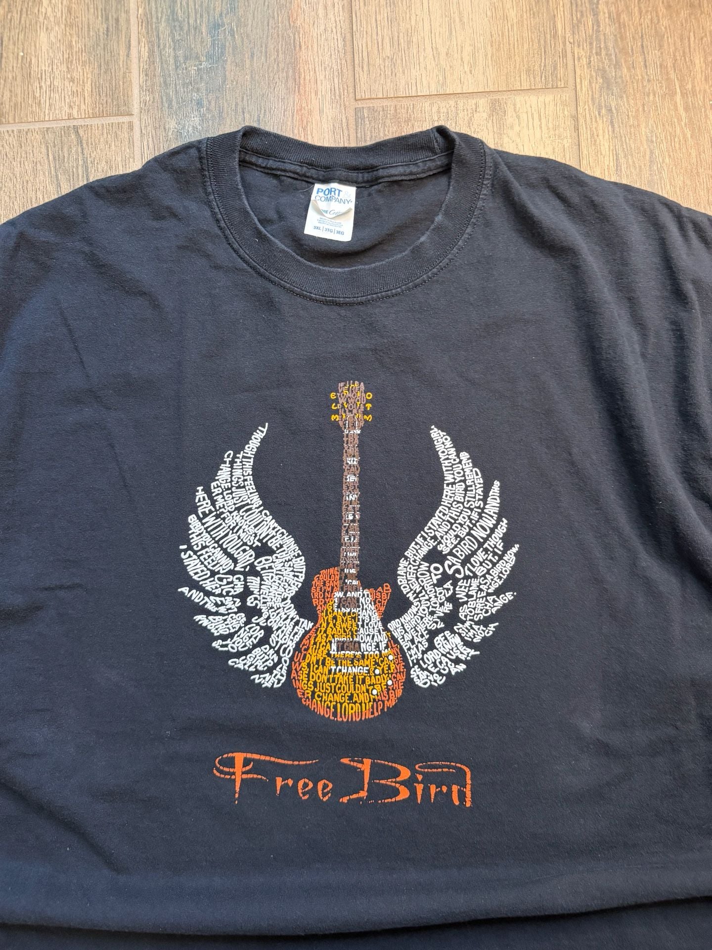 Lynyrd Skynyrd Free Bird Song Lyrics Word Art Band T-Shirt Adult 3