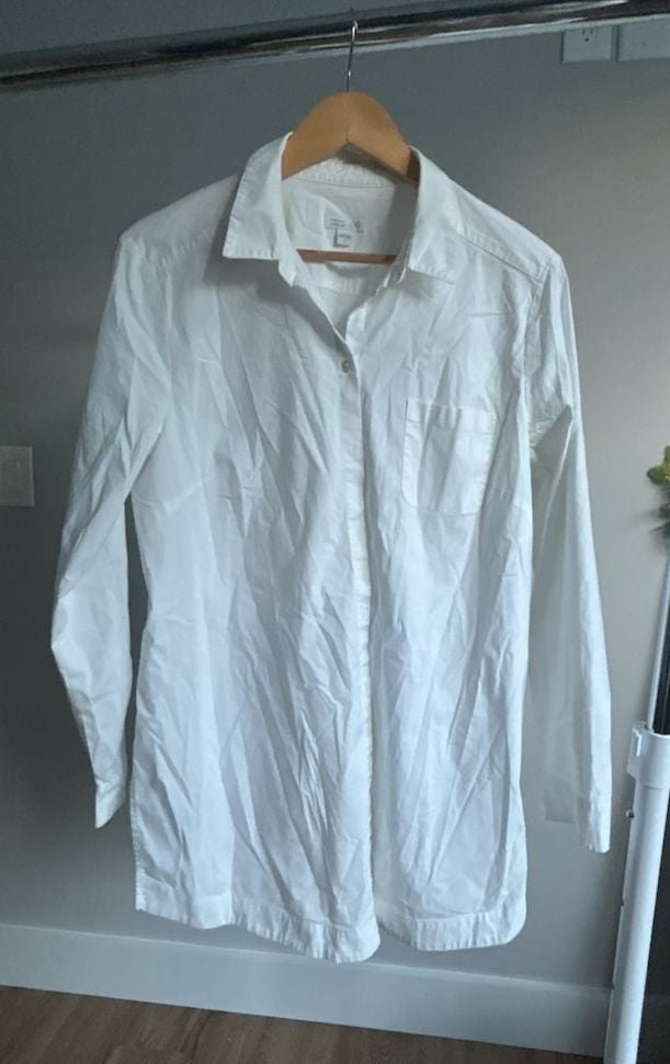 J.Jill White Shirt Collection Long Sleeve Button Down Tunic Shirt 1
