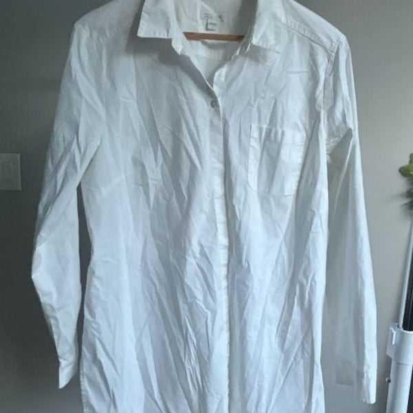 J.Jill White Shirt Collection Long Sleeve Button Down Tunic Shirt